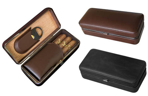 Leather cigar case